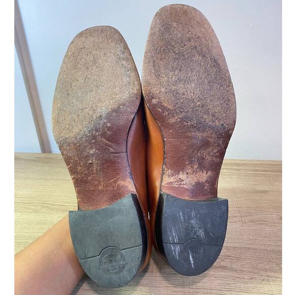 VTG Leather Florsheim Penny Loafers  Heeled Moccasins Classic Style Slip On 10us - Picture 5 of 12